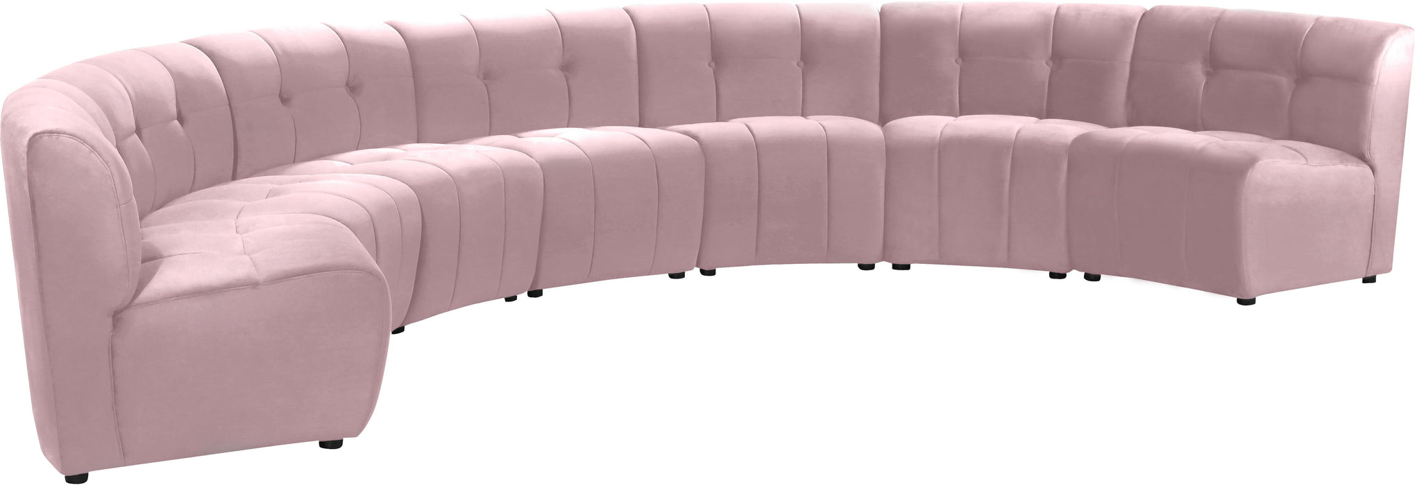 Limitless Pink Velvet 7pc. Modular Sectional