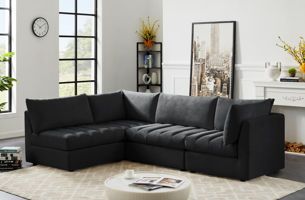 Jacob Black Velvet Modular Sectional