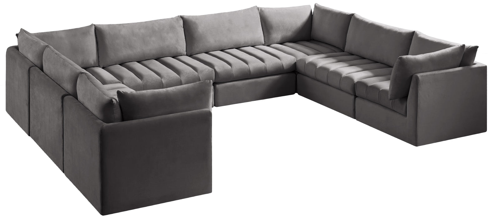 Jacob Grey Velvet Modular Sectional