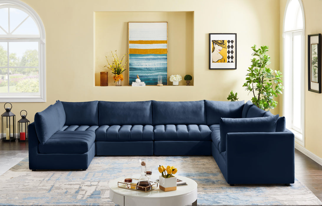 Jacob Navy Velvet Modular Sectional