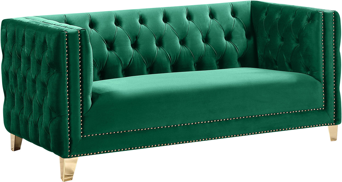 Michelle Green Velvet Loveseat image