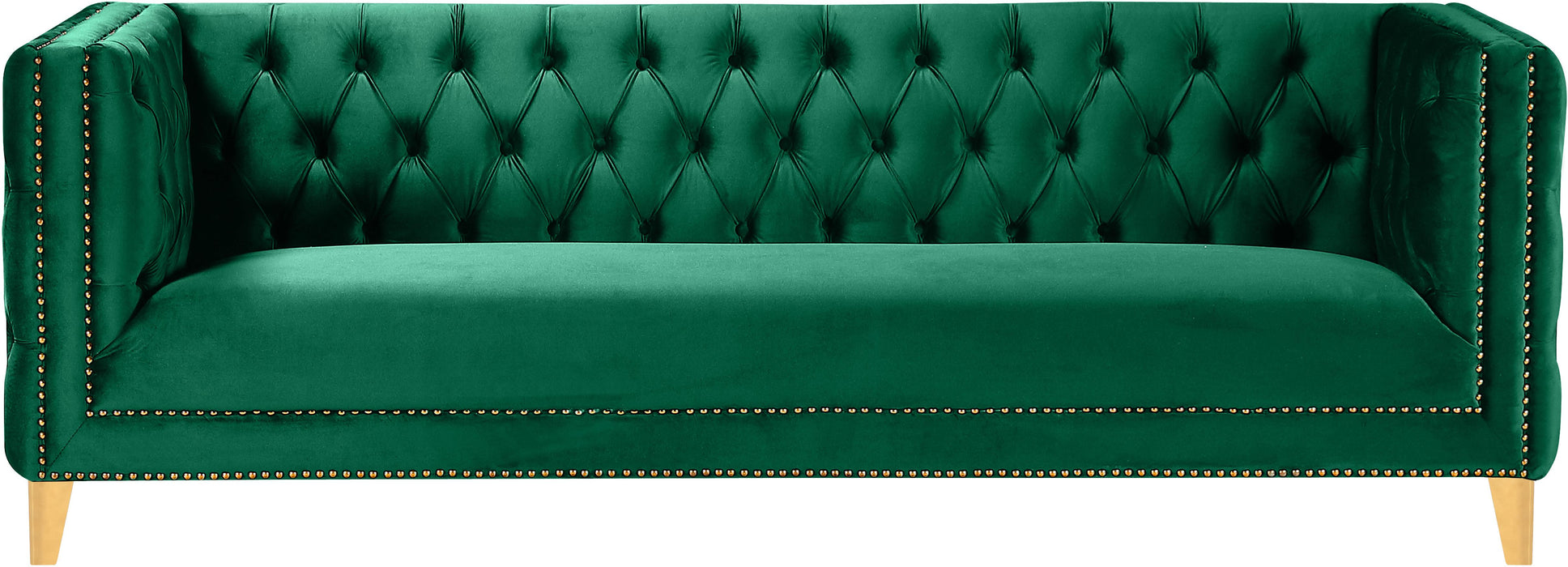 Michelle Green Velvet Sofa