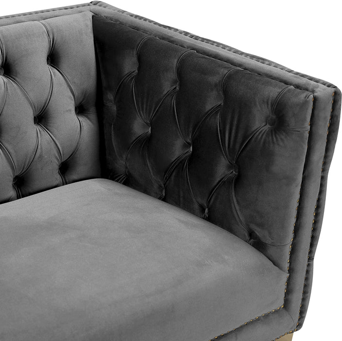 Michelle Grey Velvet Chair