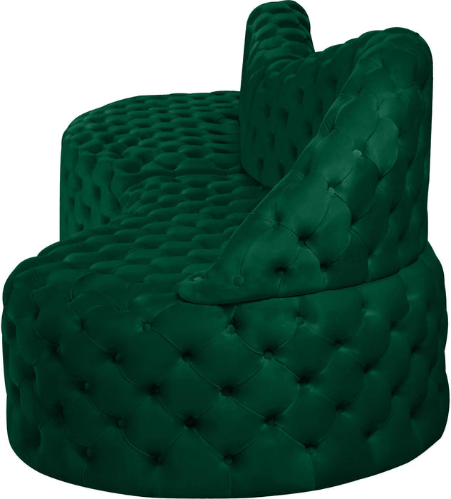 Royal Green Velvet 2pc. Sectional