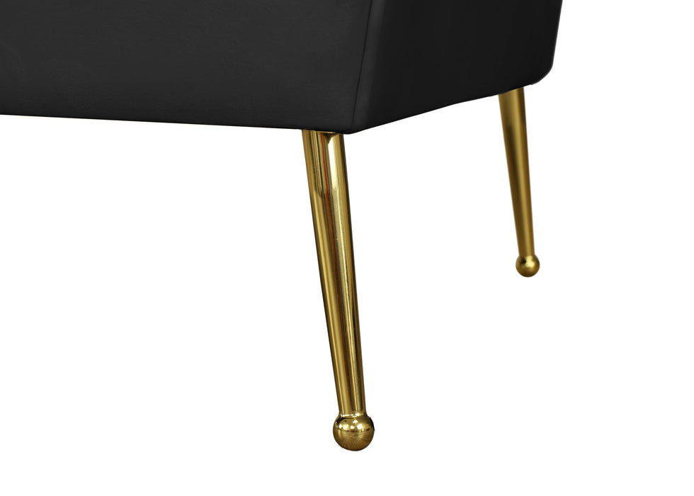 Hermosa Black Velvet Chair