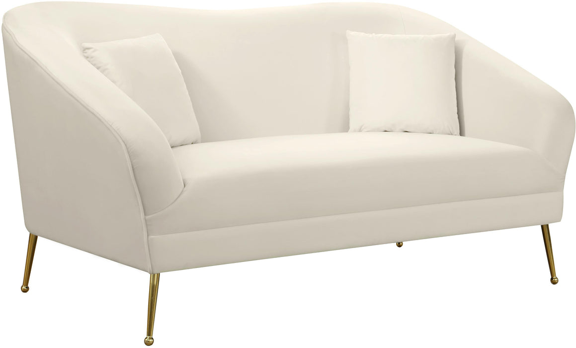 Hermosa Cream Velvet Loveseat image