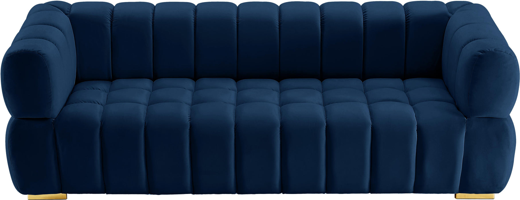 Gwen Navy Velvet Sofa