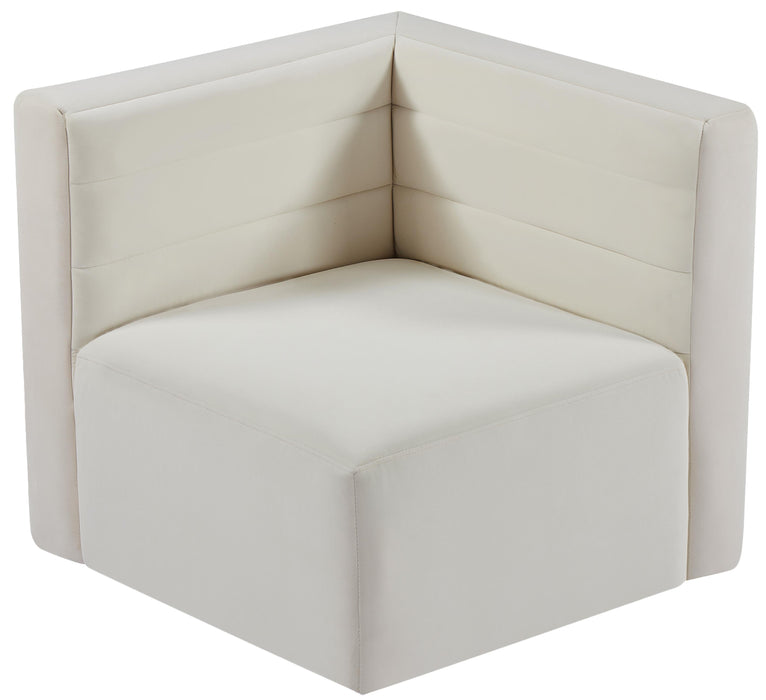 Quincy Cream Velvet Modular Corner Chair