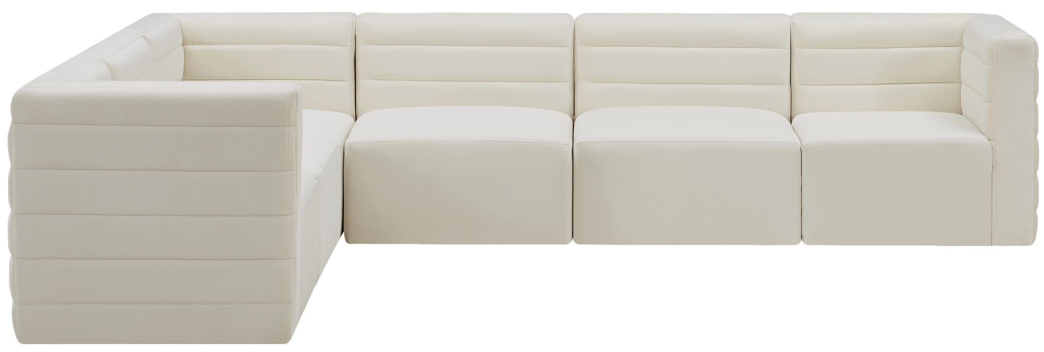 Quincy Cream Velvet Modular Sectional