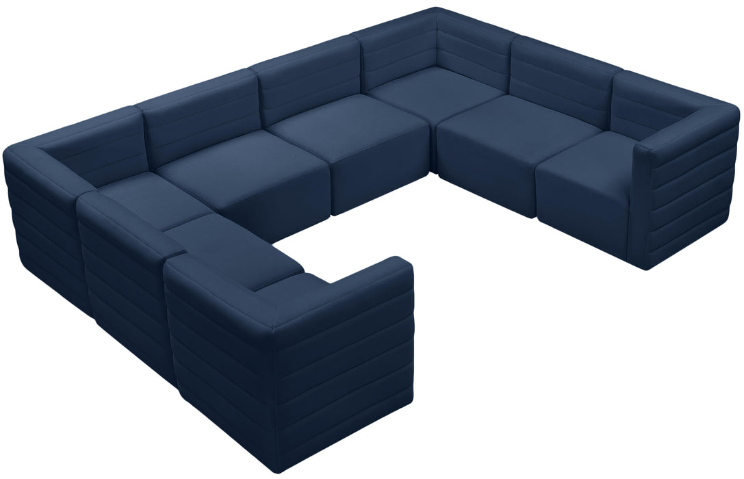 Quincy Navy Velvet Modular Sectional