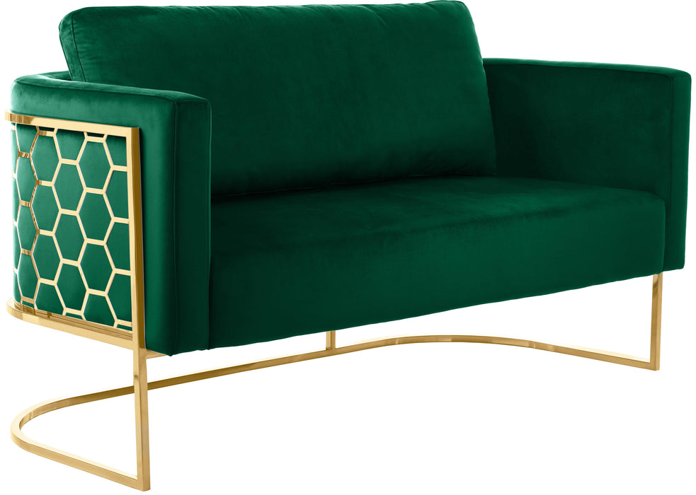 Casa Green Velvet Loveseat image