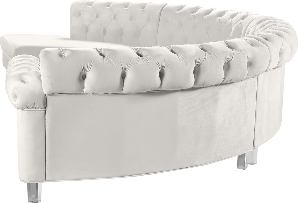 Anabella Cream Velvet 4pc. Sectional