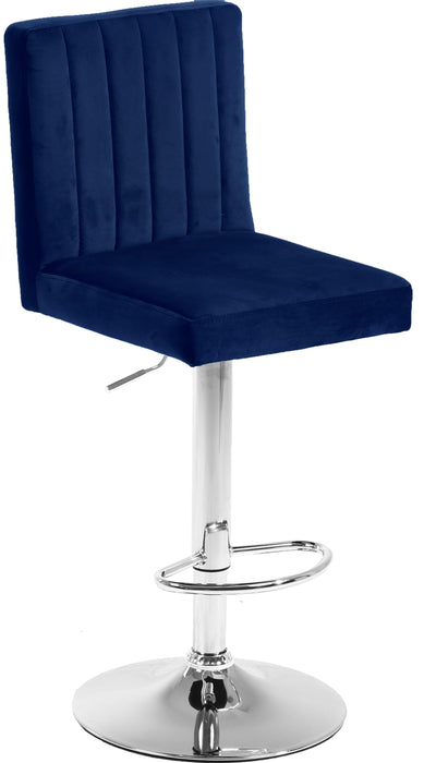 Joel Navy Velvet Adjustable Stool