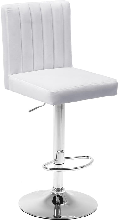 Joel White Velvet Adjustable Stool