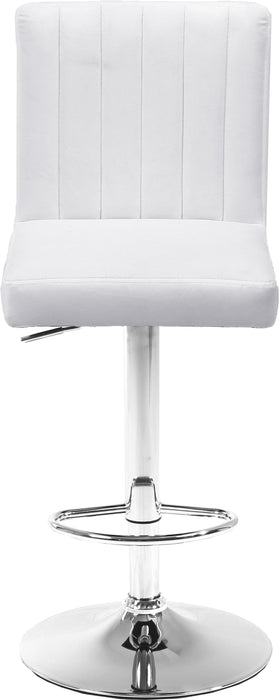 Joel White Velvet Adjustable Stool