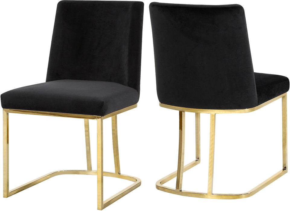 Heidi Black Velvet Dining Chair