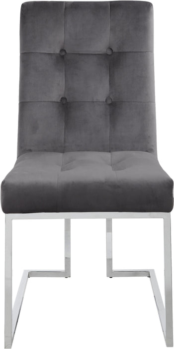 Alexis Grey Velvet Dining Chair