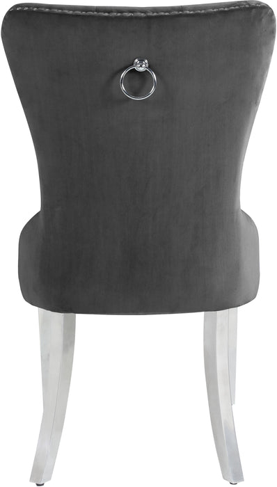 Carmen Grey Velvet Dining Chair