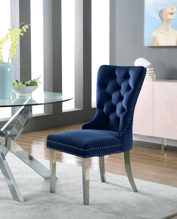 Carmen Navy Velvet Dining Chair