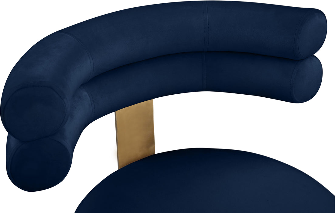 Fitzroy Navy Velvet Dining Chair