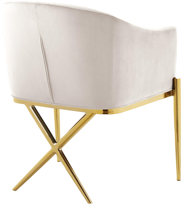 Xavier Cream Velvet Dining Chair