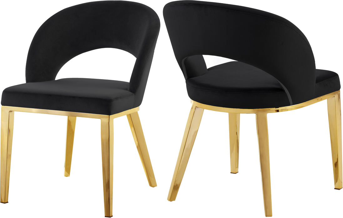 Roberto Black Velvet Dining Chair