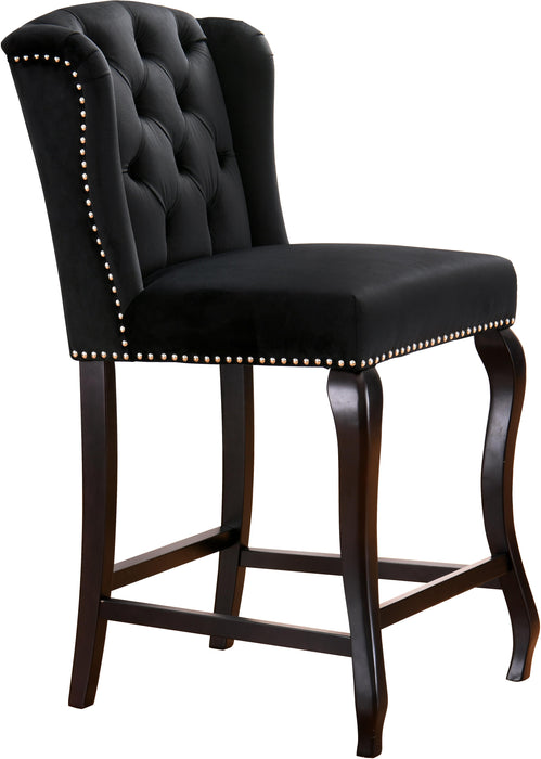 Suri Black Velvet Stool