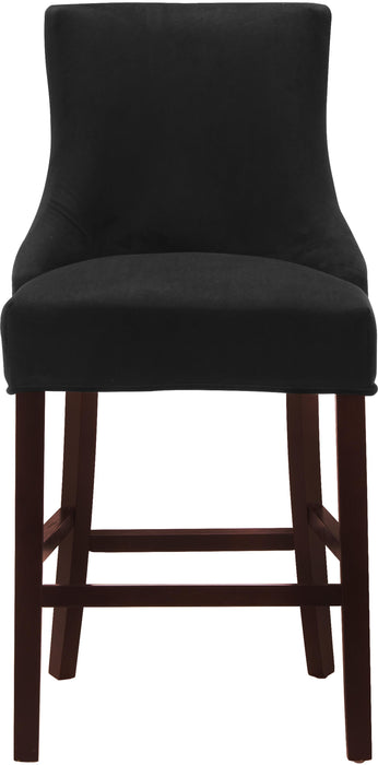 Hannah Black Velvet Stool