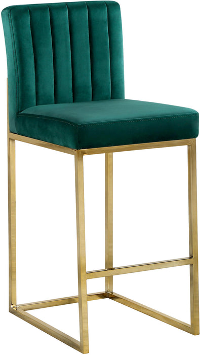 Giselle Green Velvet Stool