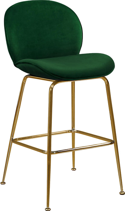 Paris Green Velvet Stool