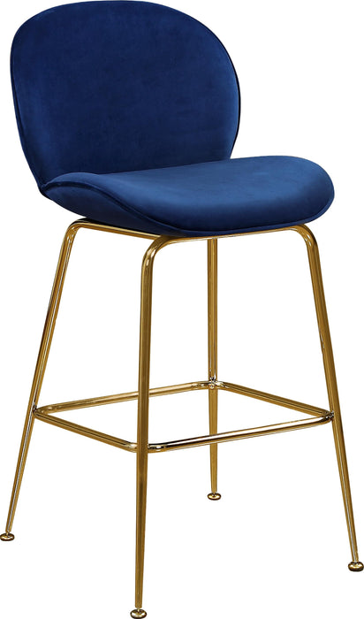 Paris Navy Velvet Stool