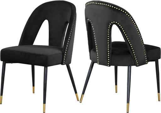 Akoya Black Velvet Dining Chair image