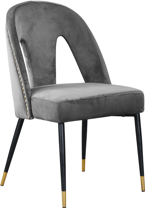 Akoya Grey Velvet Dining Chair