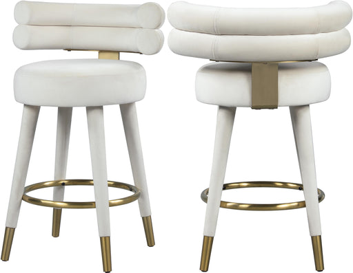 Fitzroy Cream Velvet Counter Stool image