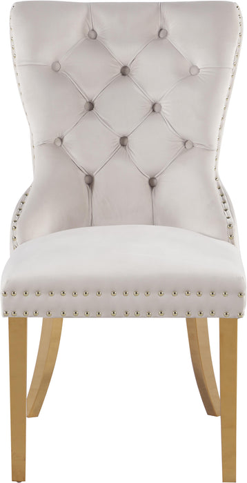 Carmen Cream Velvet Dining Chairs (2)