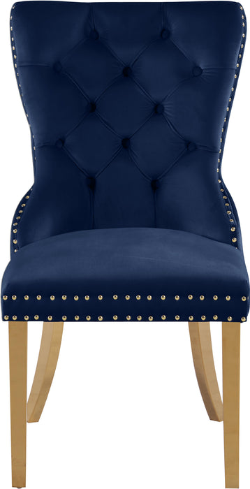 Carmen Navy Velvet Dining Chairs (2)