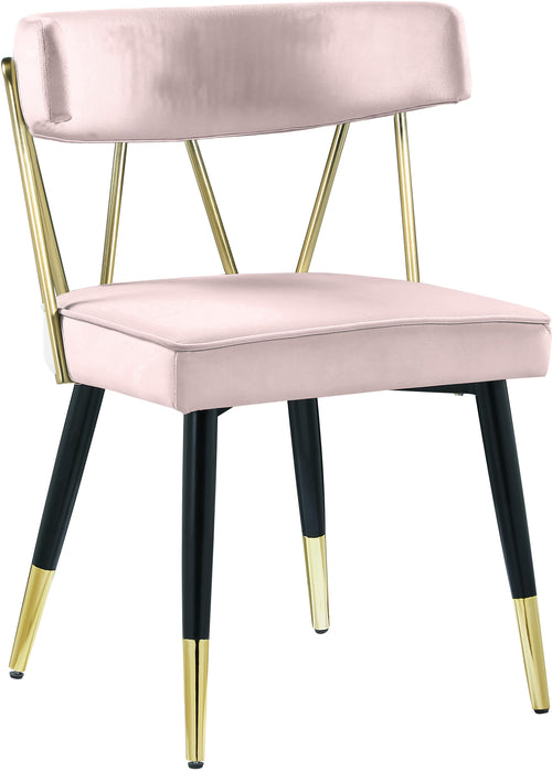 Rheingold Pink Velvet Dining Chair