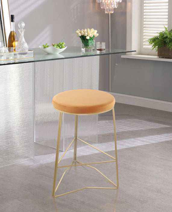 Tres Mango Velvet Counter Stool