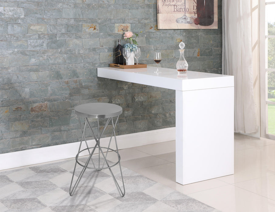 Mercury Silver Bar Stool