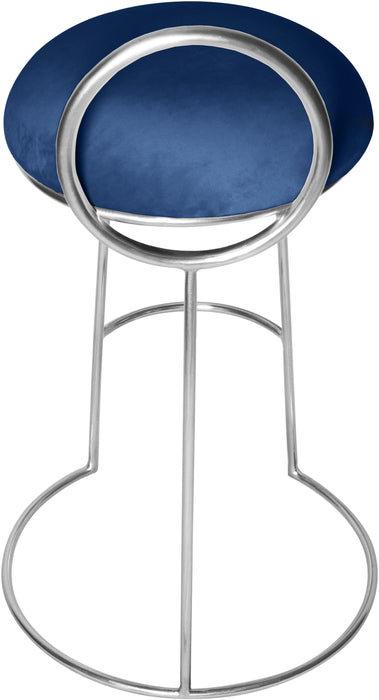 Ring Navy Velvet Counter Stool