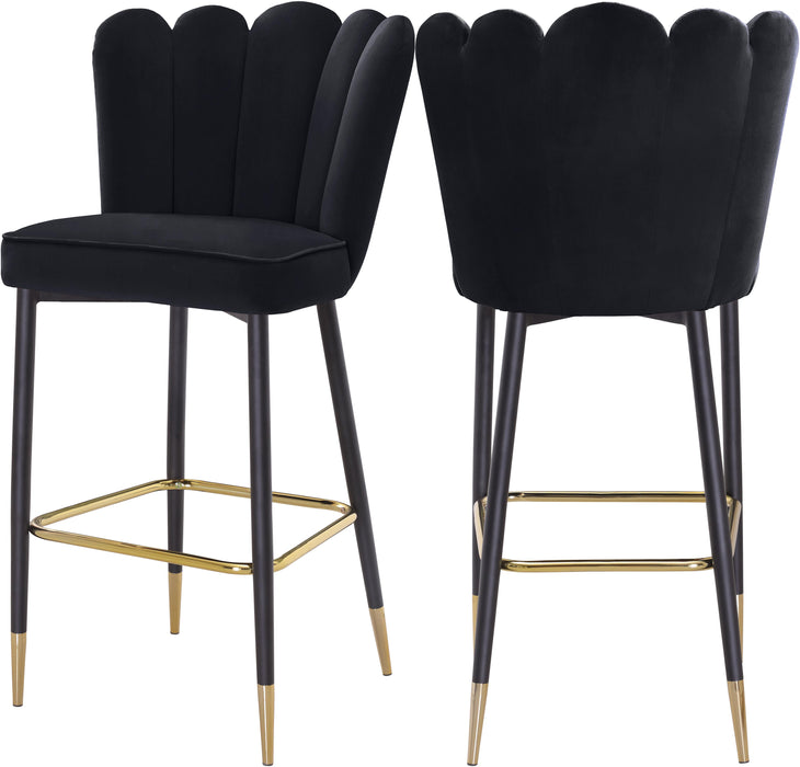 Lily Black Velvet Stool image