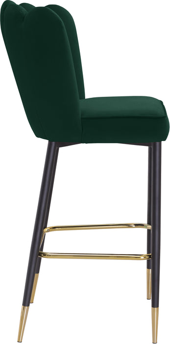 Lily Green Velvet Stool