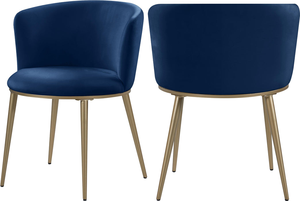 Skylar Navy Velvet Dining Chair image