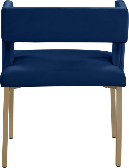 Caleb Navy Velvet Dining Chair