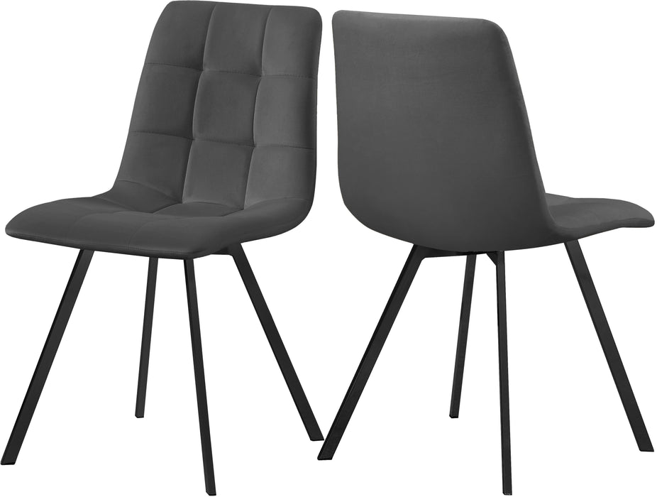 Annie Grey Velvet Dining Chair