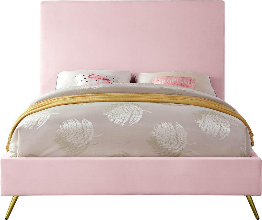 Jasmine Pink Velvet Full Bed