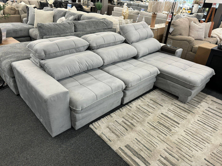 Paris 3-Seat Modular Sofa (Shown in Silver) - iDEAL Furniture (Danbury, CT)