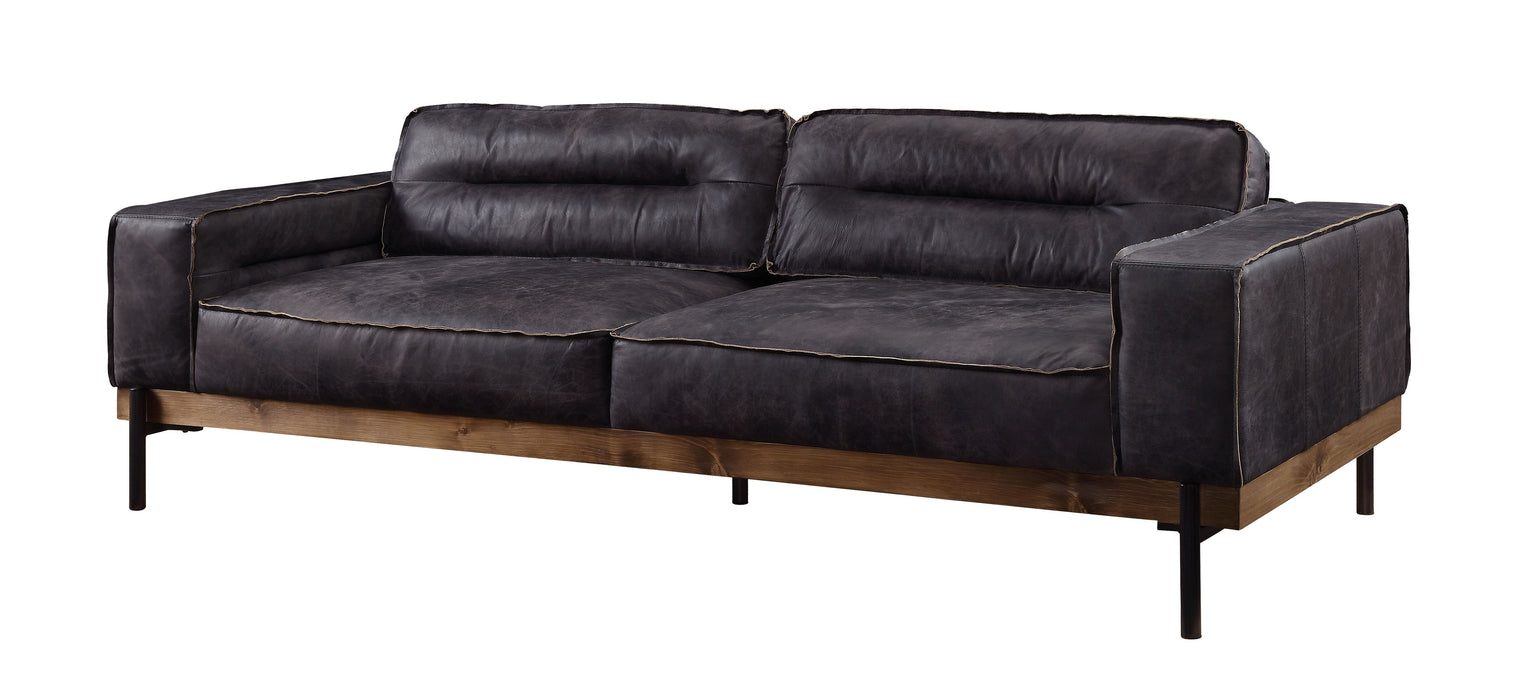 Silchester - Sofa - Antique Ebony Top Grain Leather