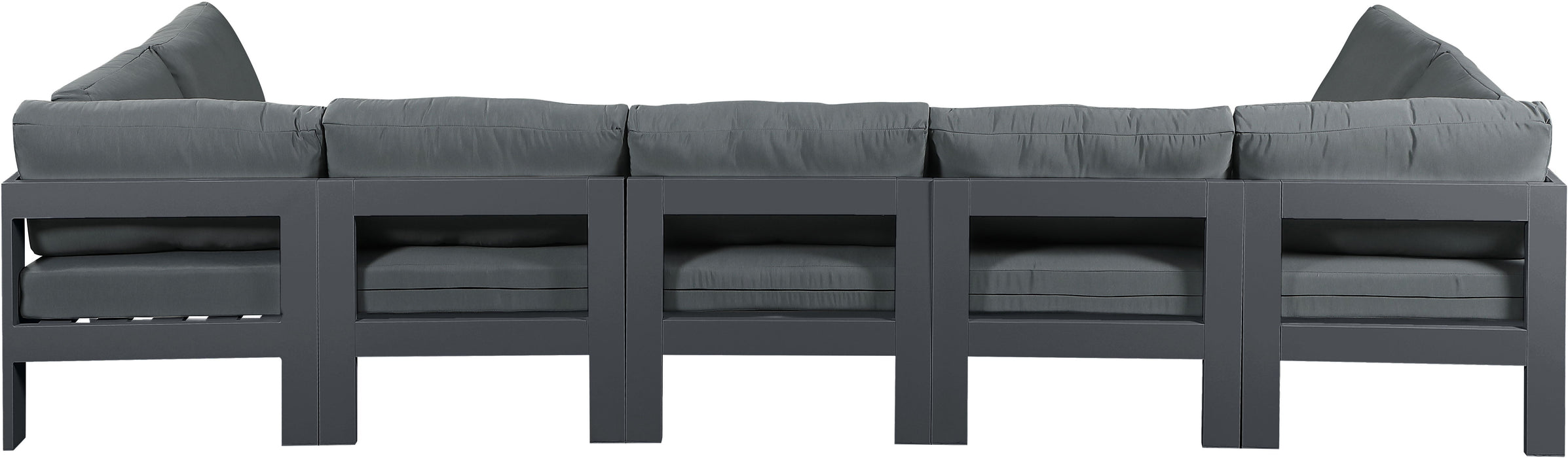 Nizuc - Outdoor Patio 7 Piece Modular Sectional With Gray Frame