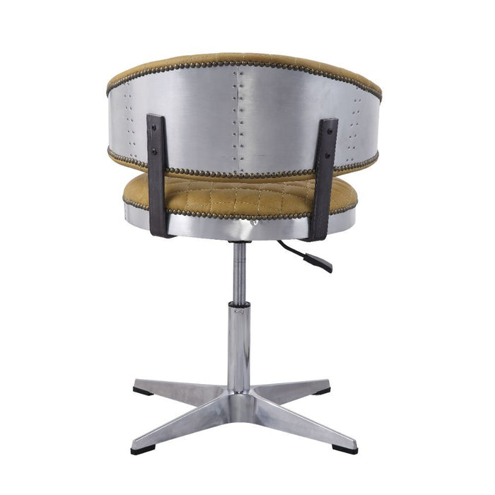 Brancaster - Chair - Turmeric Top Grain Leather & Chrome